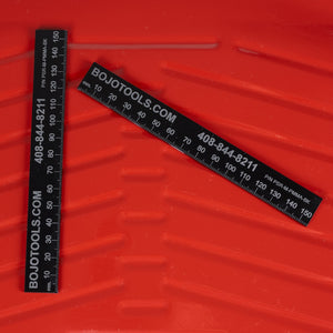 PSR-M-PMMA-BK: Non-Marring 150 mm Ruler - Black